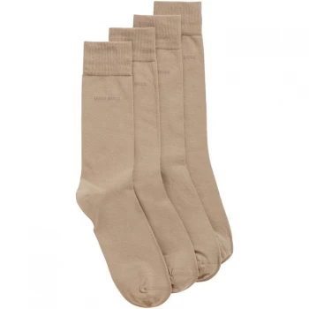 Image of Hugo Boss 2 Pack Soft Cotton Socks Medium Beige