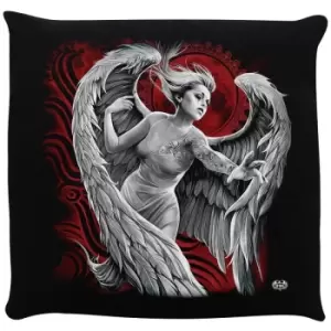 Image of Spiral Angel Despair Filled Cushion (One Size) (Black/Red) - Black/Red