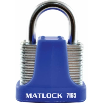 Image of Strong Blue Steel Keyed Alike Padlock - 40MM - Matlock