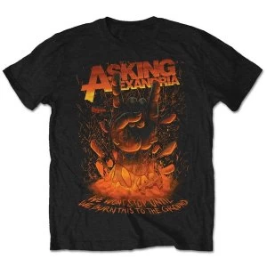 Image of Asking Alexandria - Metal Hand Unisex Medium T-Shirt - Black