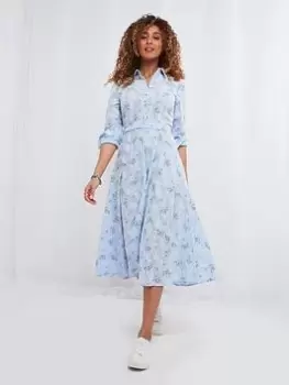 Image of Joe Browns Petite Holly Spring Days Dress Blue Size 12P, Women
