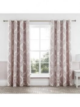 Image of Catherine Lansfield Rococo Damask Jacquard Curtains