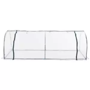 Image of Outsunny PVC 1 x 2.5m Tunnel Greenhouse with Steel Frame