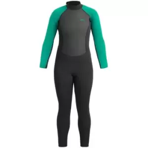 Image of UB Womens Sailfin Long Wetsuit - XSmall - Black/Aqua - Black/Aqua