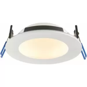Image of Loops - Anti-Glare Recessed IP65 Ceiling Downlight - 12W cct LED Module - Matt White