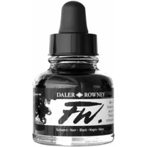 Image of Daler-Rowney fw Artists Acrylic Ink 29.5ml Black (India)