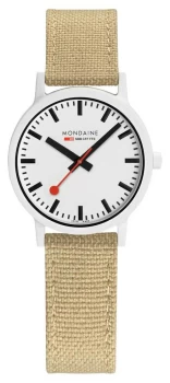 Image of Mondaine Essence 32mm Silver Green Strap White Dial MS1. Watch