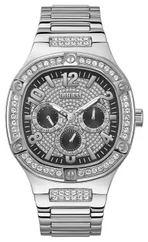 Image of Guess GW0576G1 Mens Silver Crystal Dial Stainless Steel Watch