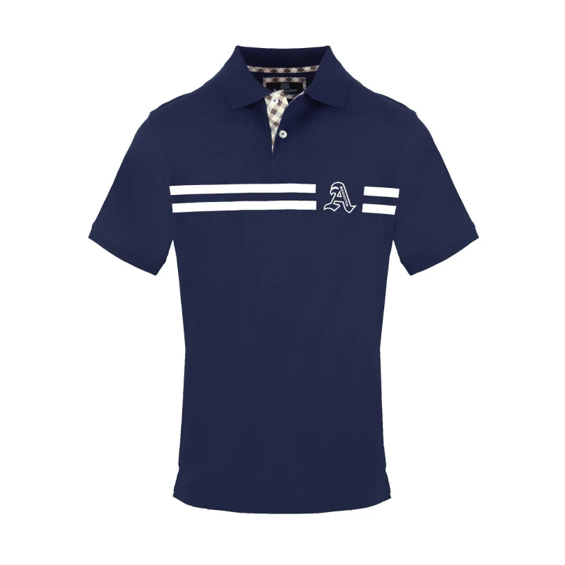 Image of Aquascutum Mens Polo Short Sleeve Polo Shirt Short Sleeve Polos Small Blue 54287319350