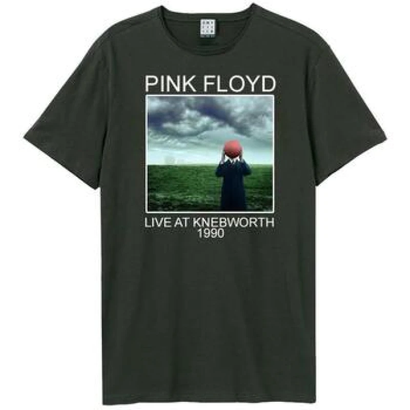 Image of Amplified Amplified Men Knebworth Pink Floyd T-Shirt in Charcoal Size: X-Small Charcoal XS Male 5063238019676