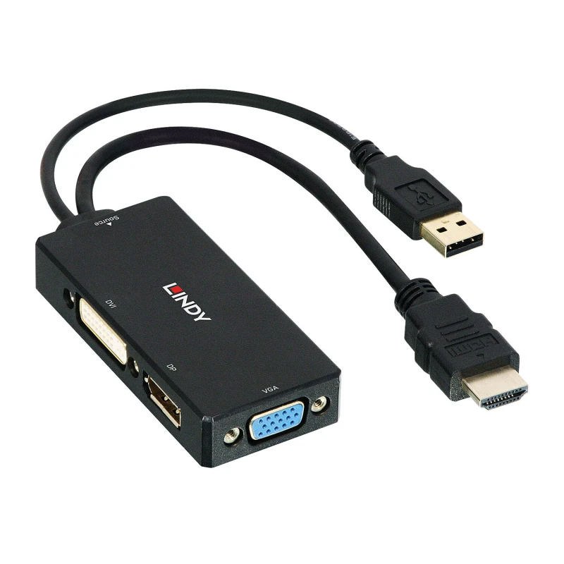 Image of Lindy Lindy HDMI to DisplayPort, DVI and VGA Converter 38182