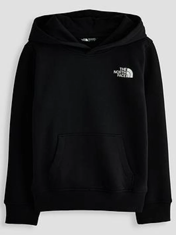 Image of The North Face Logo Print Hoodie in Cotton Mix Black Baby 10Y (138CM)