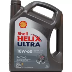 Image of SHELL Engine oil Helix Ultra Racing 10W-60 Capacity: 5l, Full Synthetic Oil 550040761