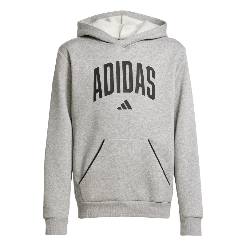 Image of adidas Unisex Kids Fleece Hoodie Grey/Black unisex 13 Years