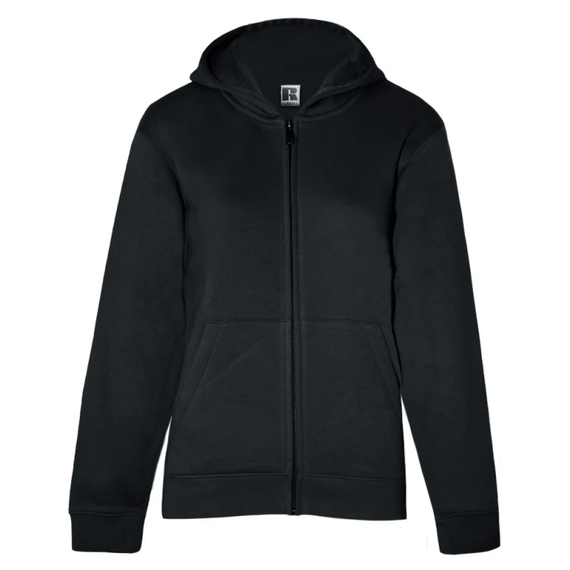 Image of Russell Authentic Zip Hooded Sweatshirt in Black Size: 3-4 Years Black Unisex 3-4 Years