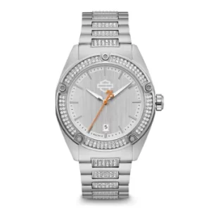 Image of Harley Davidson 76L187 Women's Crystal Set Wristwatch