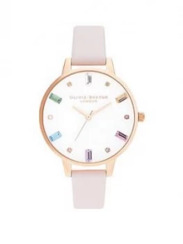 Image of Olivia Burton Rainbow Blossom And Rose Gold Watch