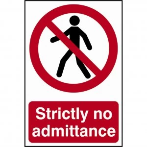 Image of Scan Strictly No Admittance Sign 200mm 300mm Standard