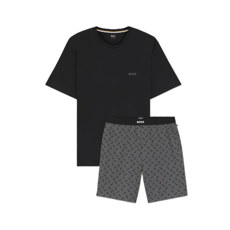 Image of Boss Relax Short Set 10269542 02 Grey/Black 026 male S