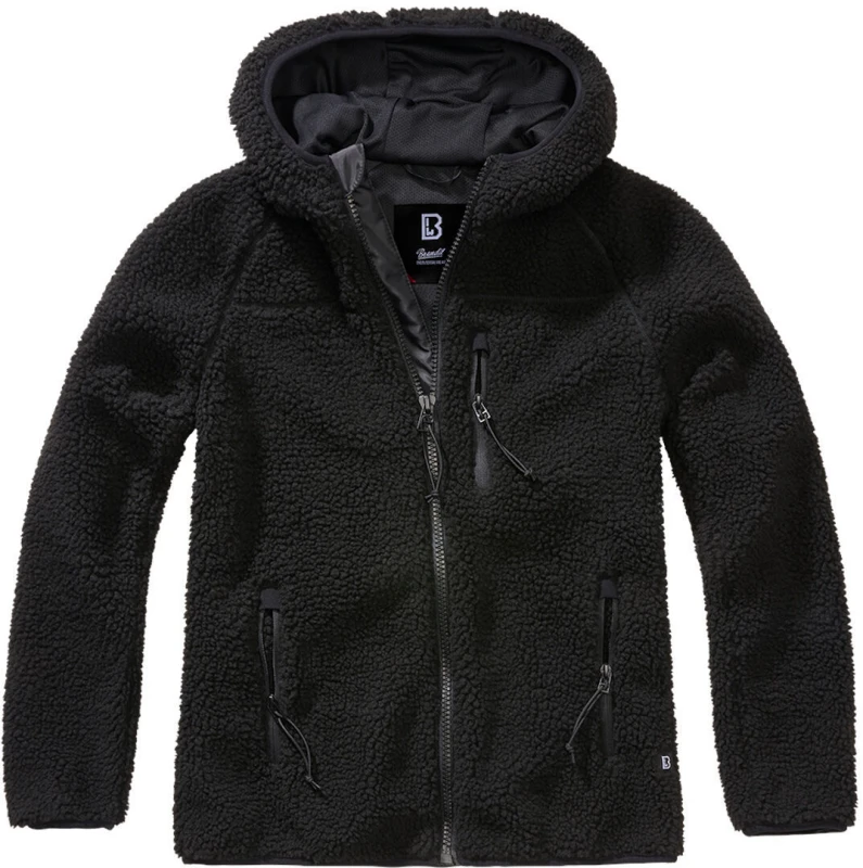 Image of Brandit Ladies Hooded Fleece Jacket Fleece Jacket Black L Women