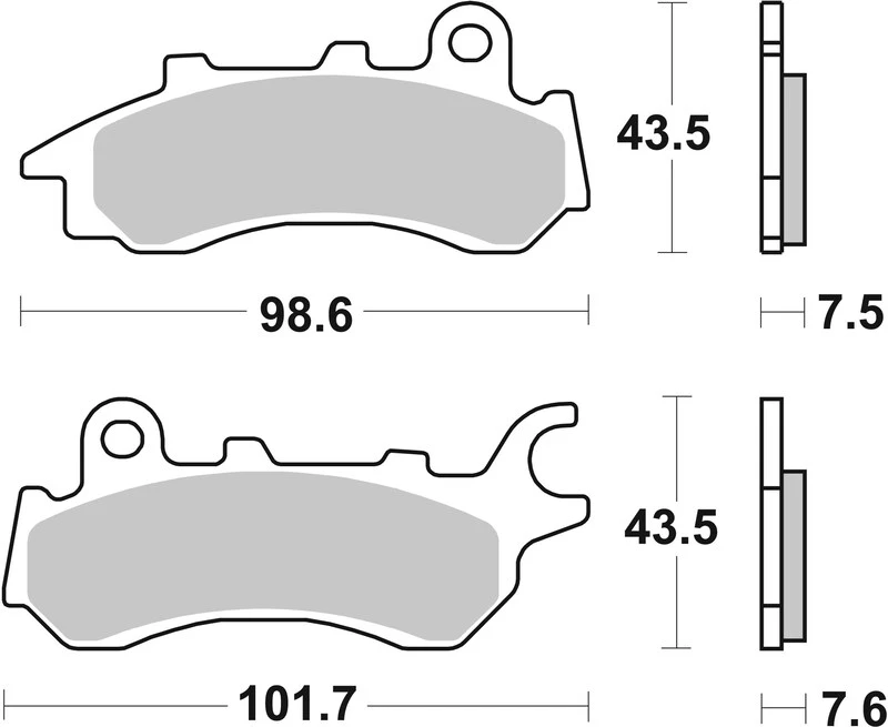 Image of Road Carbon Ceramic Brake Pads - 07HO64CC, Size 10 mm