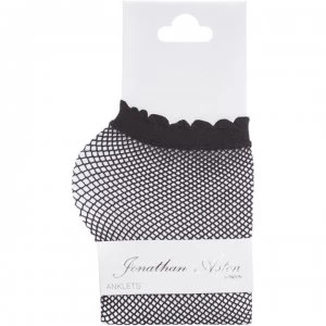 Image of Jonathan Aston Fishnet anklet sock - Black