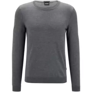 Image of Boss Leno-P Knit Jumper - Grey