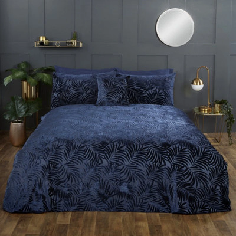 Image of Rapport Home Super King Paloma Duvet Set - Navy PALOMASKNGNAVY