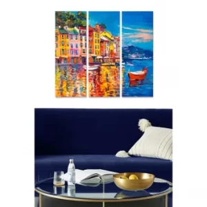 Image of MDF285852095 Multicolor Decorative MDF Painting (3 Pieces)