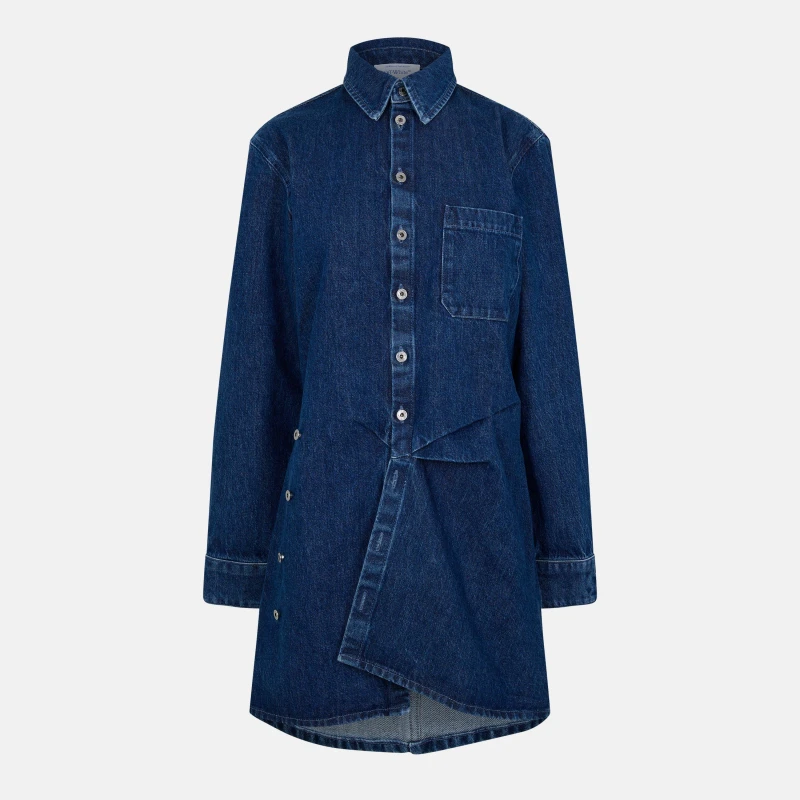 Image of Off White Womens Knitted Jumper Dress Blue female 6 (2XS)