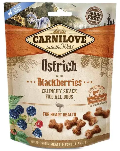 Image of Carnilove Ostrich with Blackberries Crunchy Dog Treats 200g