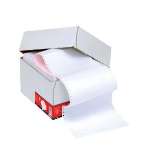 Image of 5 Star Listing Paper 2-Part NCR 11" x 241mm Plain White and Pink 1000 Sheets
