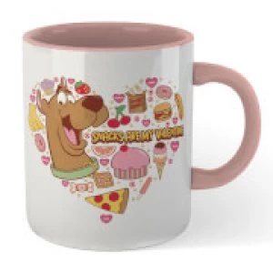 Image of Scooby Doo Snacks Are My Valentine Mug - White/Pink