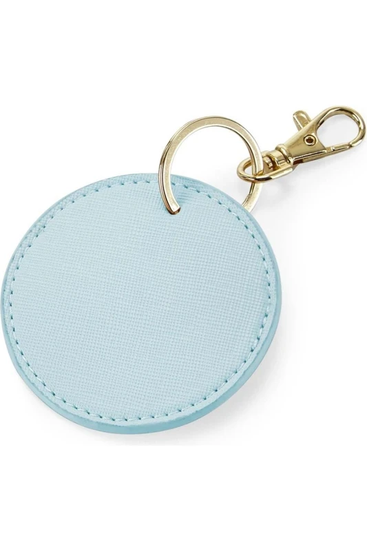 Image of Bagbase Boutique Circular Key Clip in Blue Blue Unisex One Size