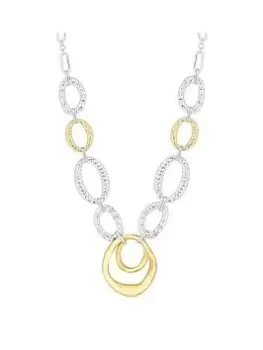 Image of Mood Two Tone Molten Disc Link Necklace