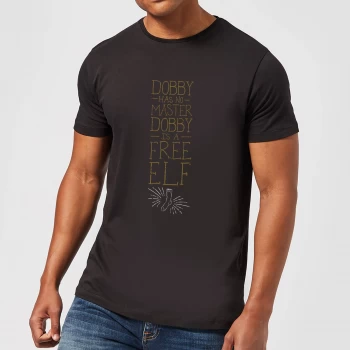 Image of Harry Potter Dobby Is A Free Elf Mens T-Shirt - Black - 5XL