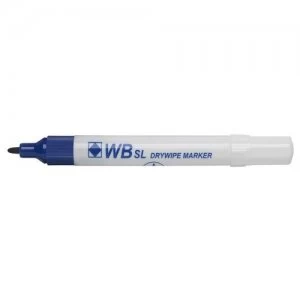 Image of ValueX Drywipe Marker Bullet Tip Fine Blue (Pack 10)