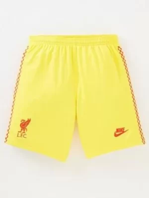 Image of Nike Liverpool Fc 3rd Junior 21/22short, Yellow, Size S