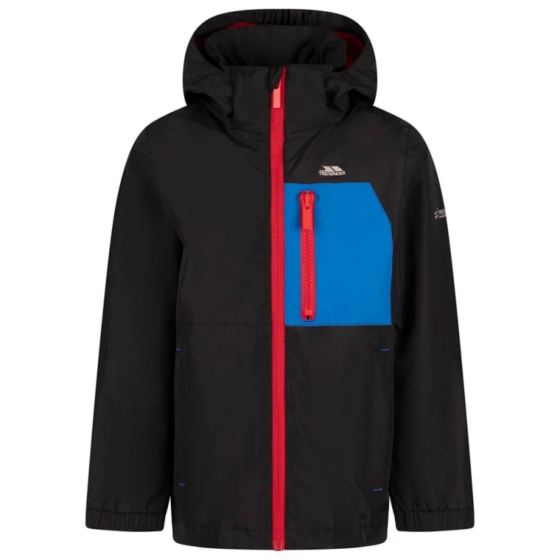 Image of Trespass Aleric Waterproof Jacket in Black Size: 2-3 Years Black Unisex 2-3 Years