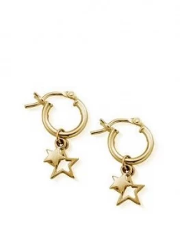 Image of Chlobo Sterling Silver Gold Double Star Hoops
