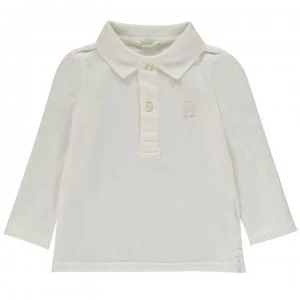 Image of Benetton Classic Polo Top - 074 White