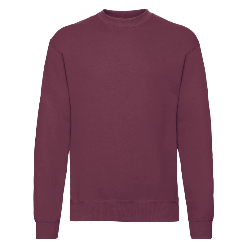 Image of Fruit Of The Loom Fruit of the Loom Men Classic 80 20 Set-in Sweatshirt in Burgundy Size: Small Burgundy S Male 5063470951352