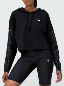 Image of adidas Originals Fakten BB Crop Hoodie - Black, Size 8, Women