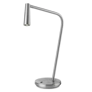 Image of Gamma LED Table lamp Satin Nickel 175lm 2700K