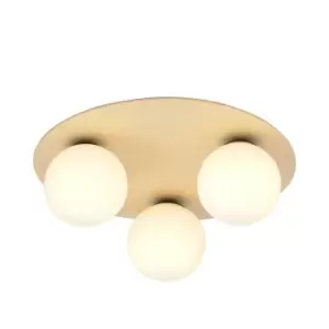 Image of Kenzo Brown Shade Cluster Ceiling Light 3x E14