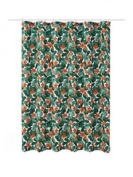 Image of Aqualona Tropical Leaf Shower Curtain