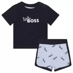Image of Boss Ts Short Set Bb32 - Blue