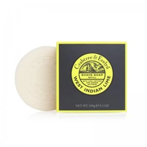 Image of Crabtree & Evelyn West Indian Lime Shave Soap 100g