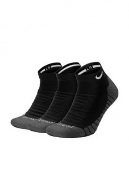 Image of Nike Everyday Max Cushion No Show Socks - Black (3 Pack)