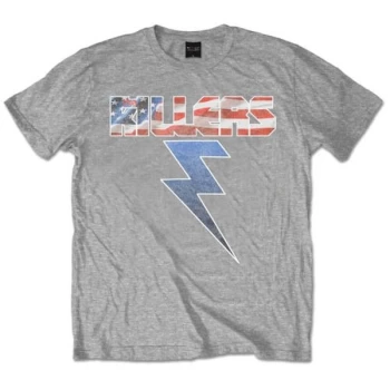 Image of The Killers Bolt America Mens Medium T-Shirt - Grey